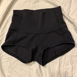 Black high waisted Lululemon shorts